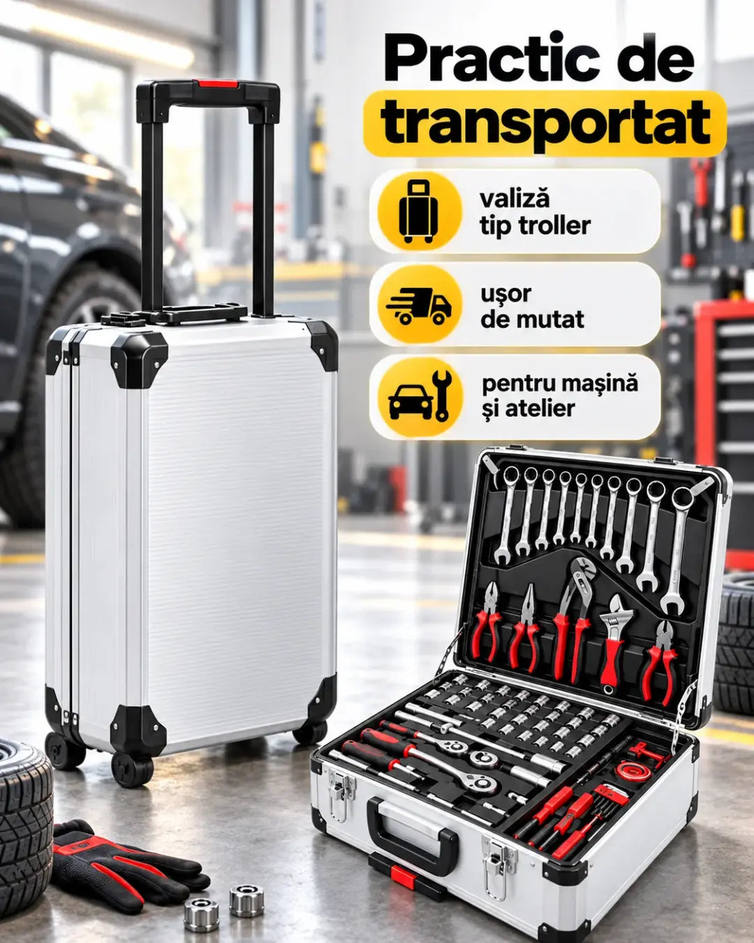 Set instrumente 408pcs Profesional, pcs